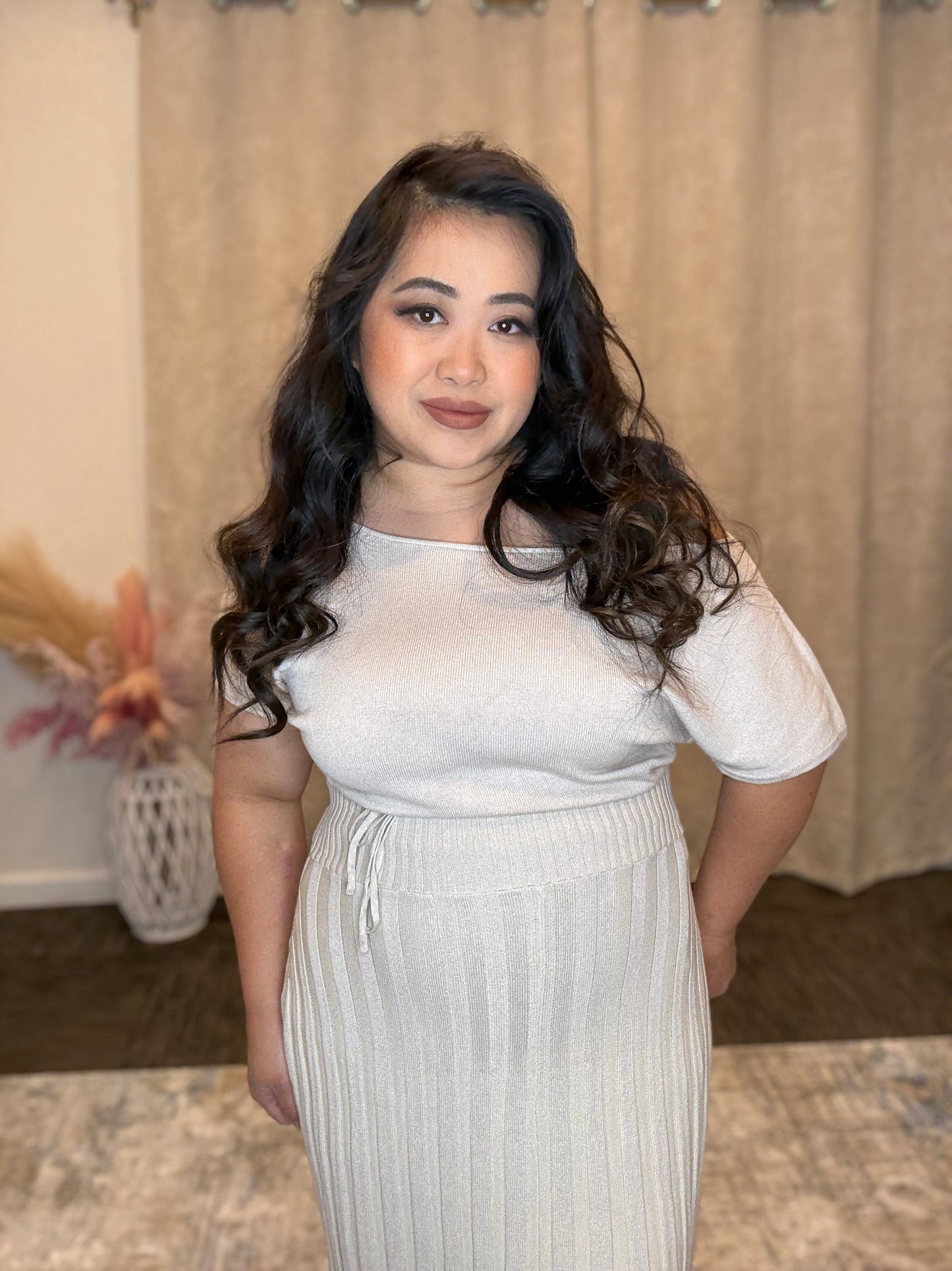 Cream Knit Dress