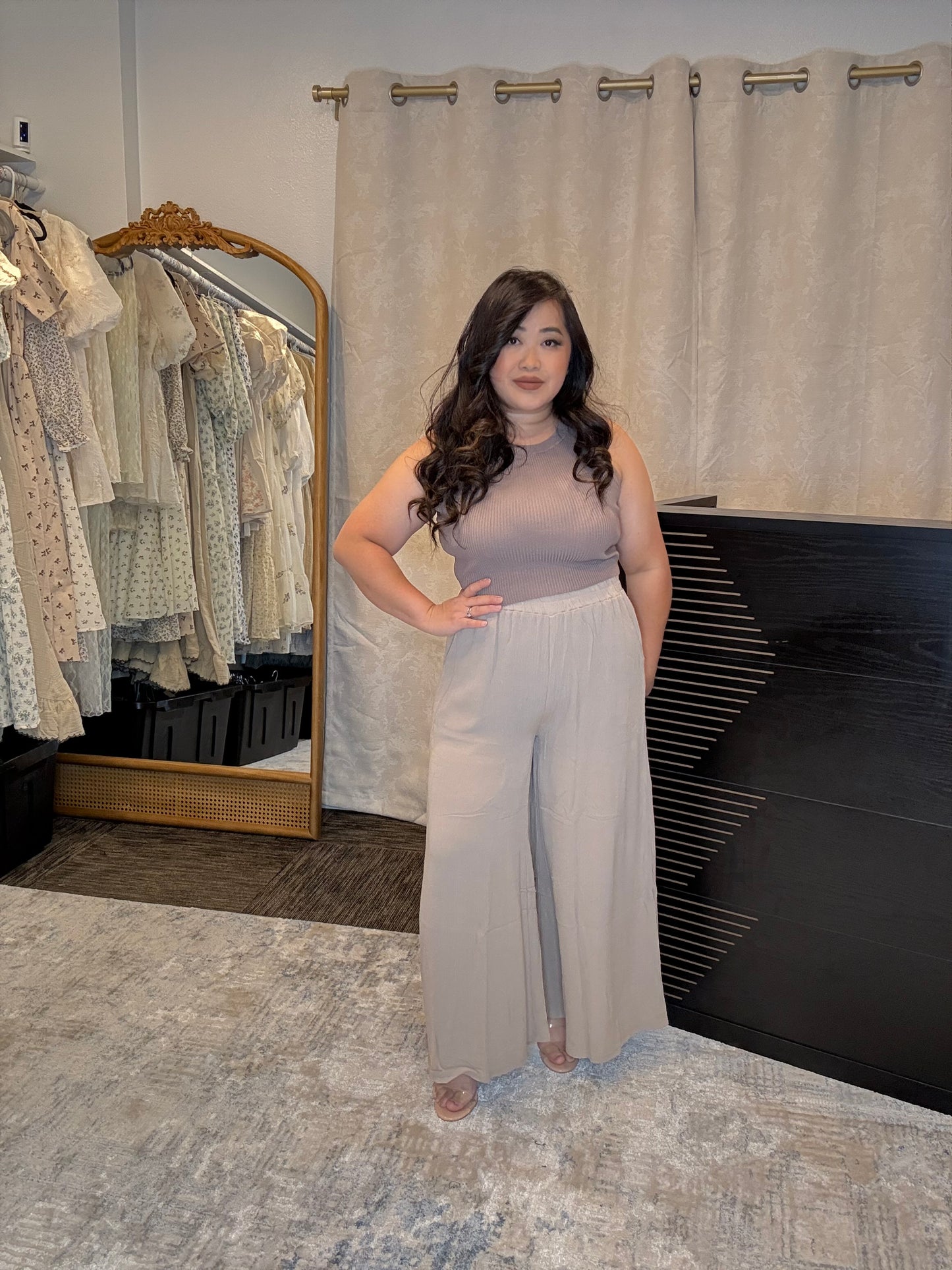 Crinkle Wide Pant