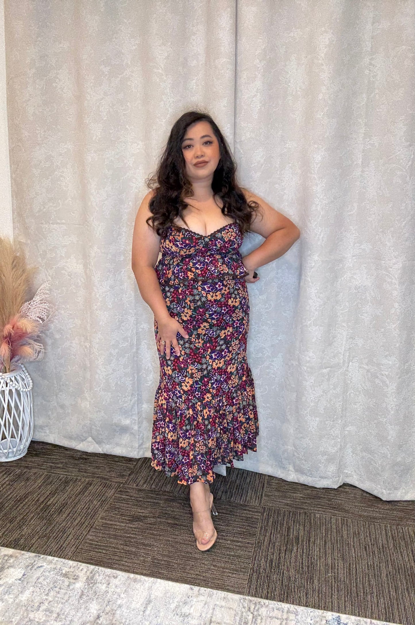 Floral Peplum Dress