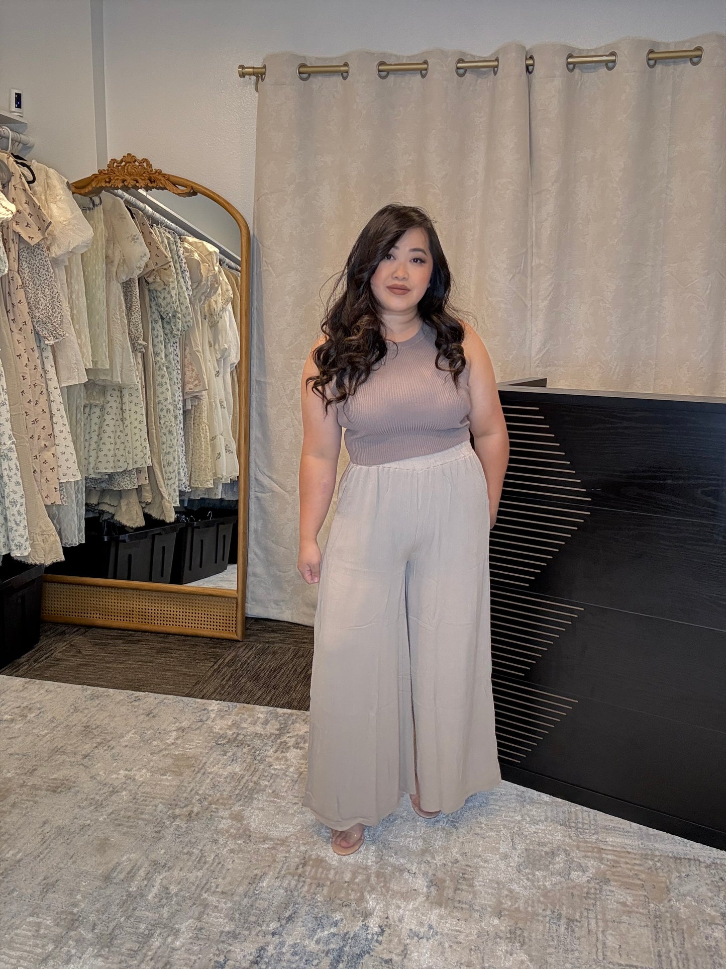 Crinkle Wide Pant