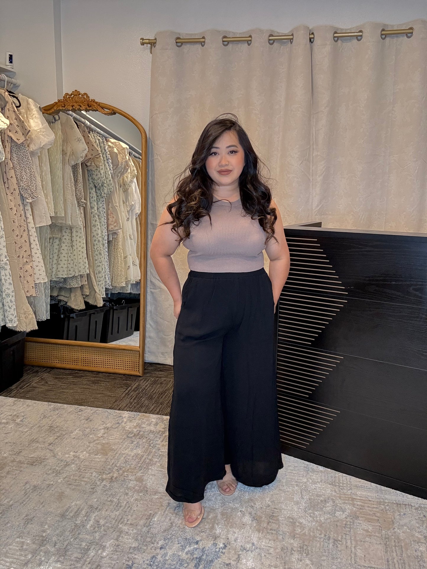 Crinkle Wide Pant