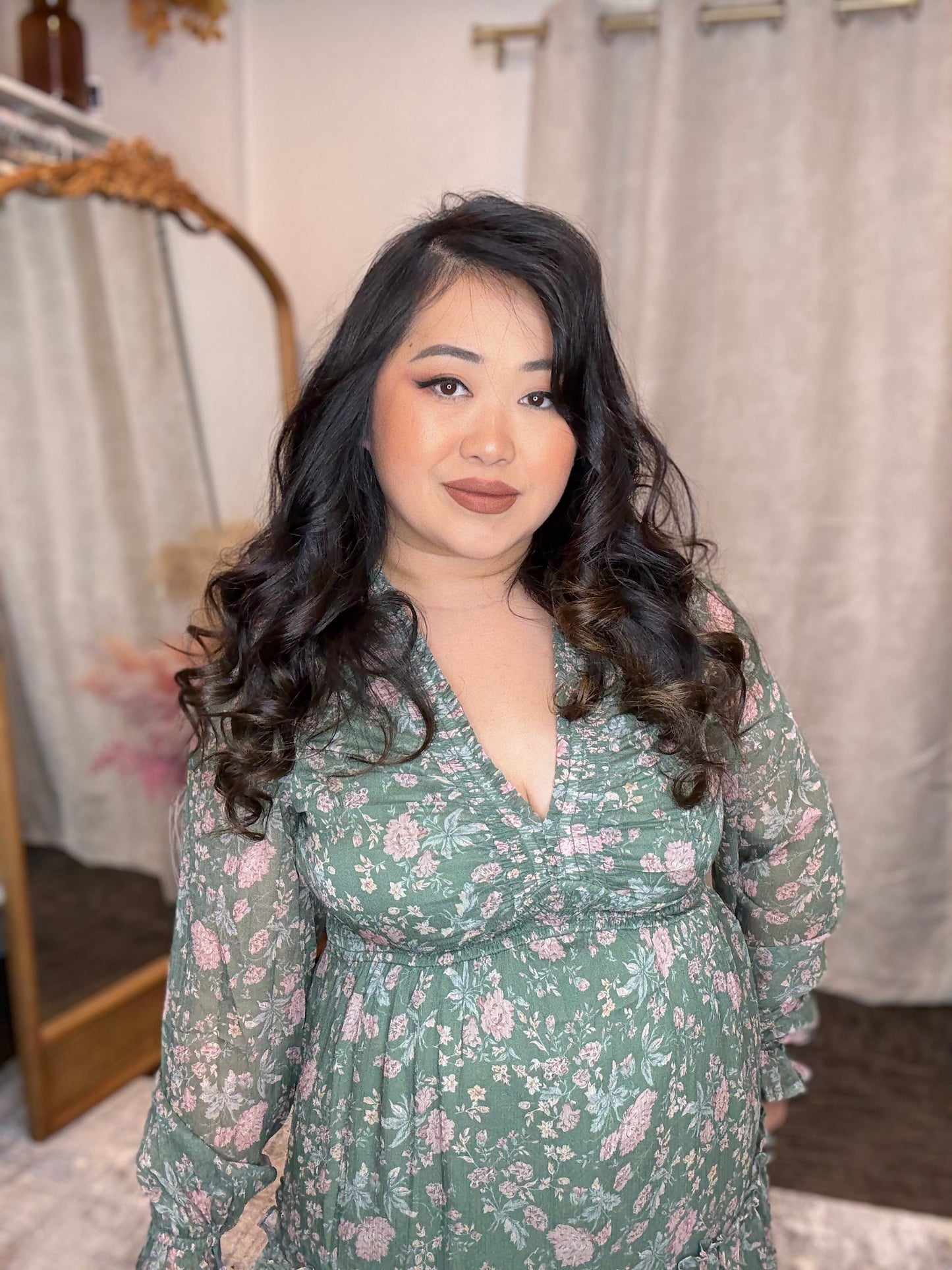 Green Floral Dress