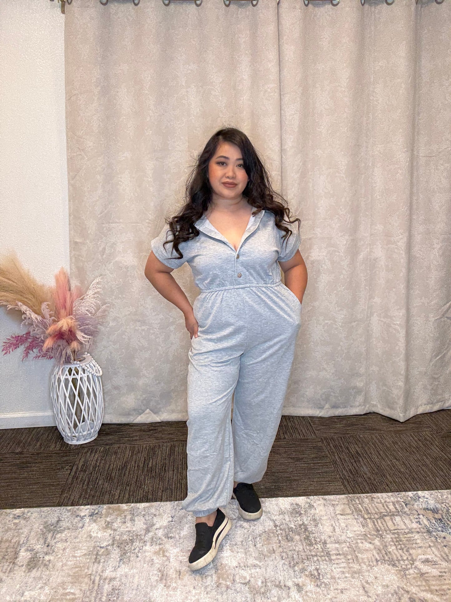 Grey Terry Jumpsuit