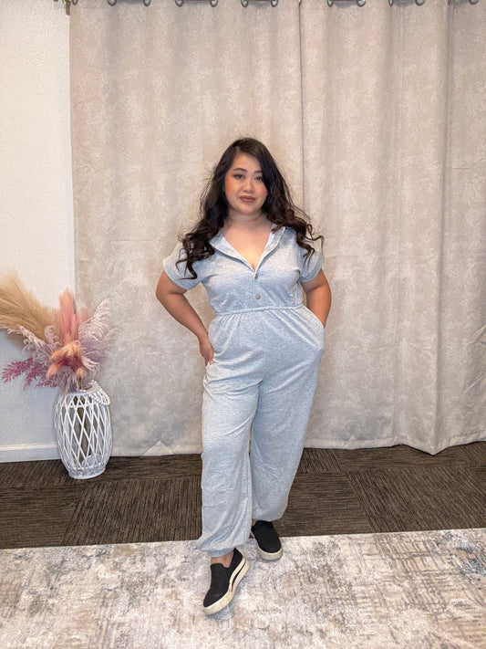 Grey Terry Jumpsuit
