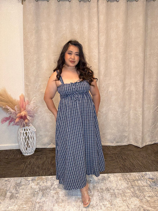 Blue Plaid Dress