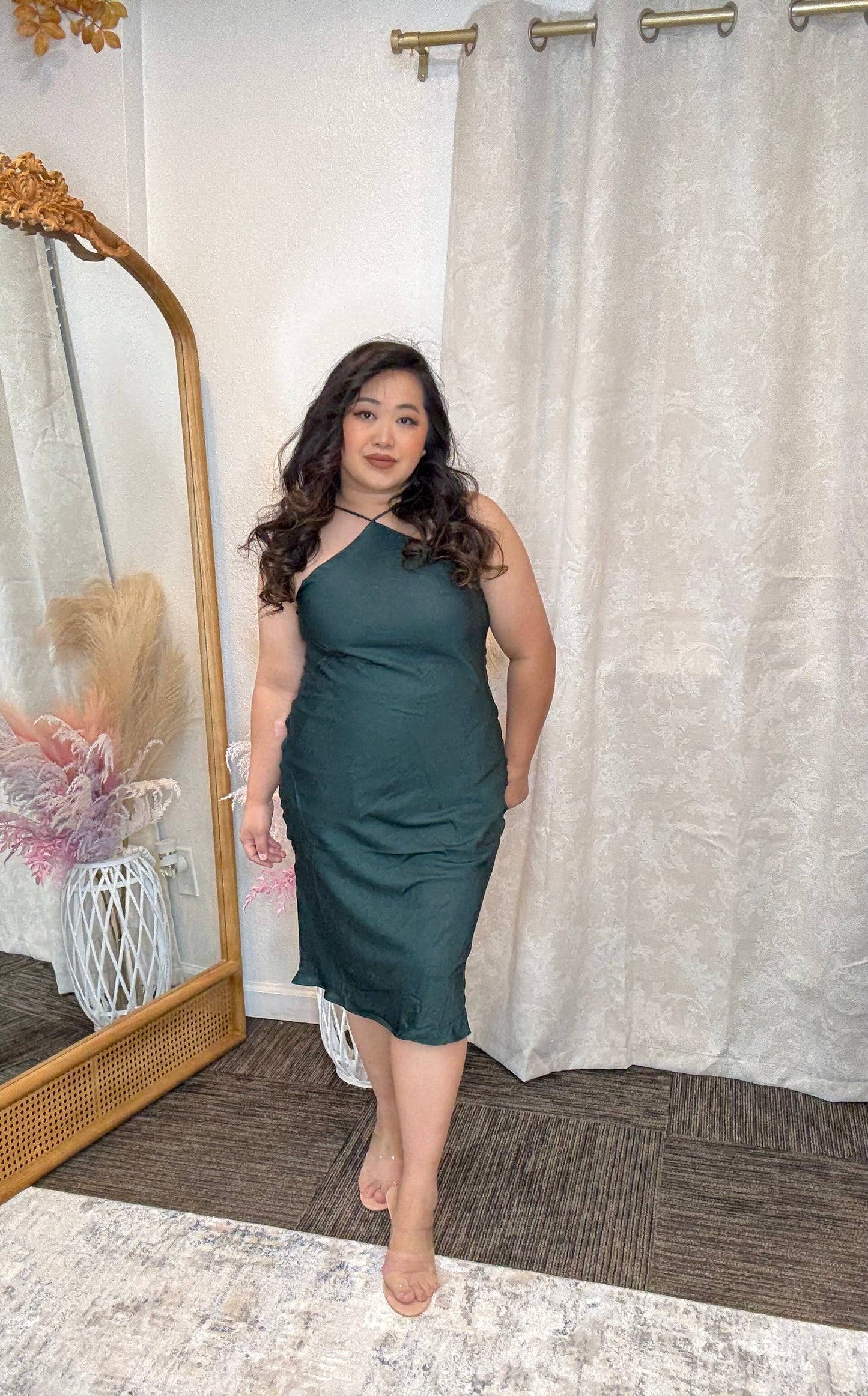 Halter Satin Dress